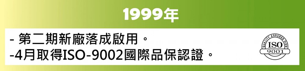 1999年歐漾淨水(益銳股份有限公司)公司沿革