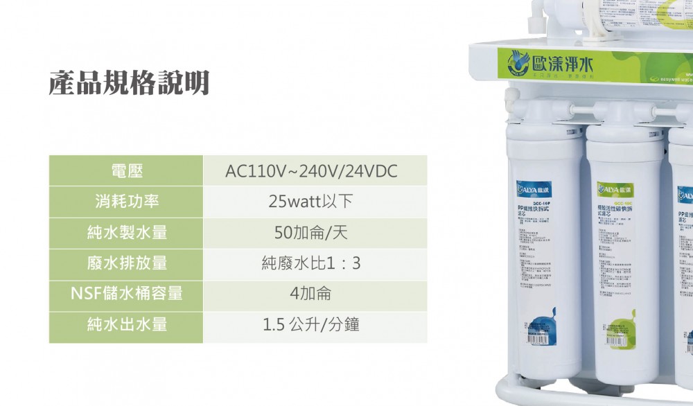 快拆式五道逆滲透純水機