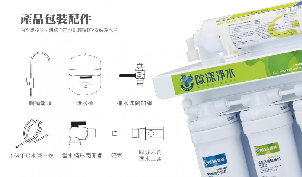 快拆式五道逆滲透純水機